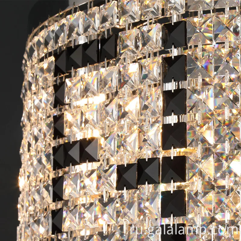 Элегантный современный хрустальный светодиодный потолочный свет для шикарных интерьеров